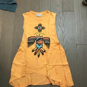 Oversized wild fox muscle tee size small